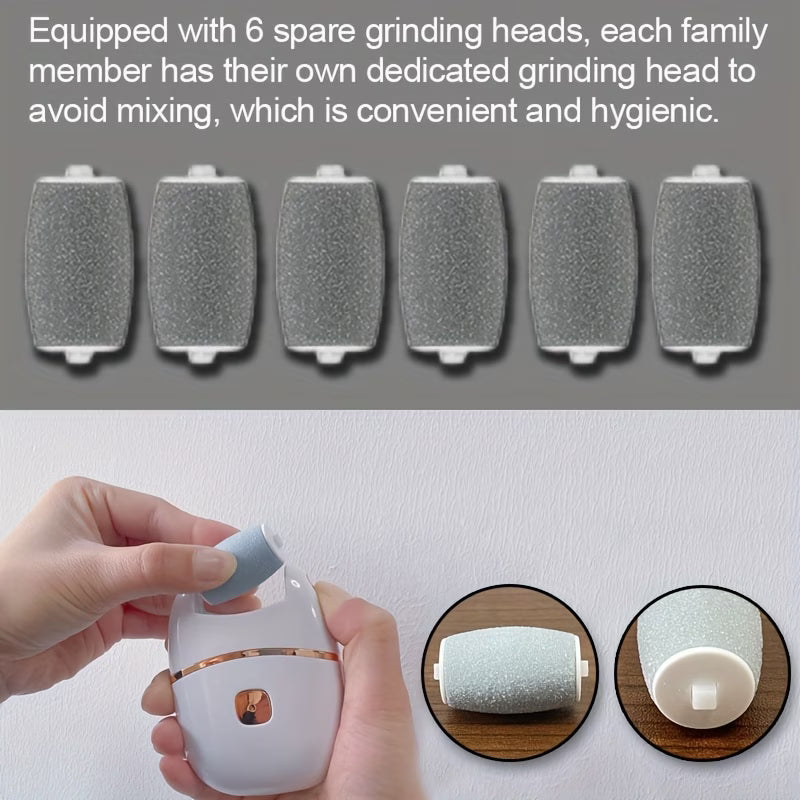 Electric Foot Callus Remover – Rechargeable Pedicure Device with Multiple Heads