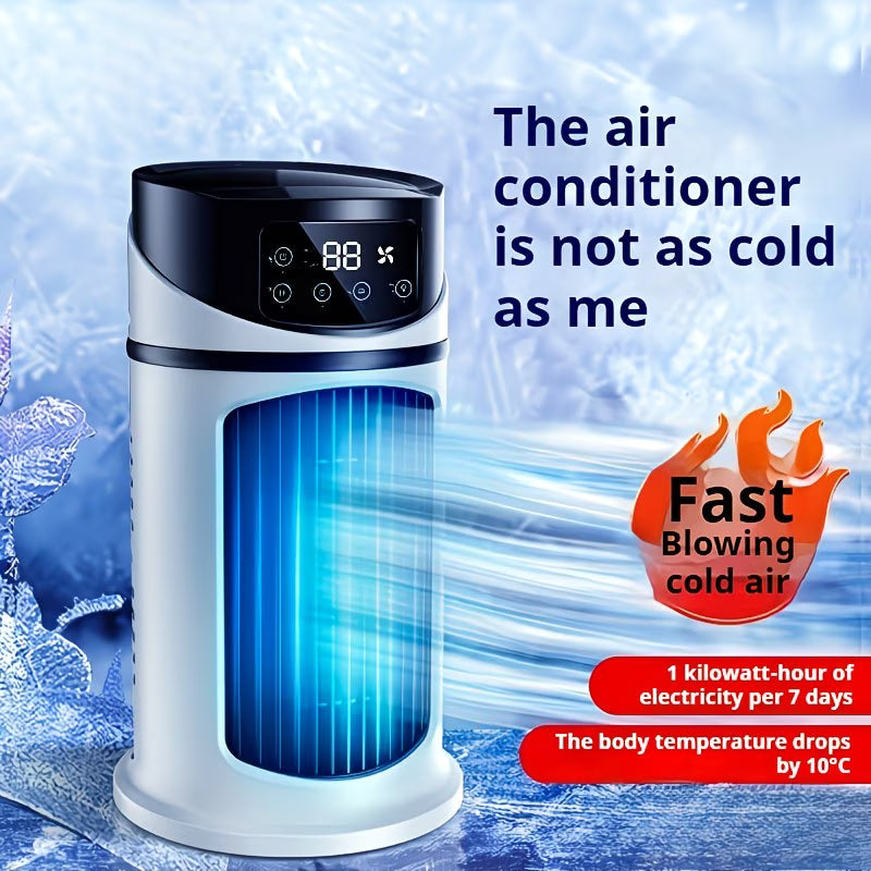 Mini Portable Air Cooler 6 Speeds · USB Humidifier · Ultra-Quiet 25 dB · 6H Timer · Instant Cooling for Home/Office