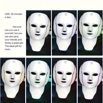 LED Face & Neck Therapy Mask – Advanced 7 Color Light Skincare System