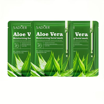 Aloe Vera Hydrating Face Mask Set – Deep Moisturizing & Soothing Skincare