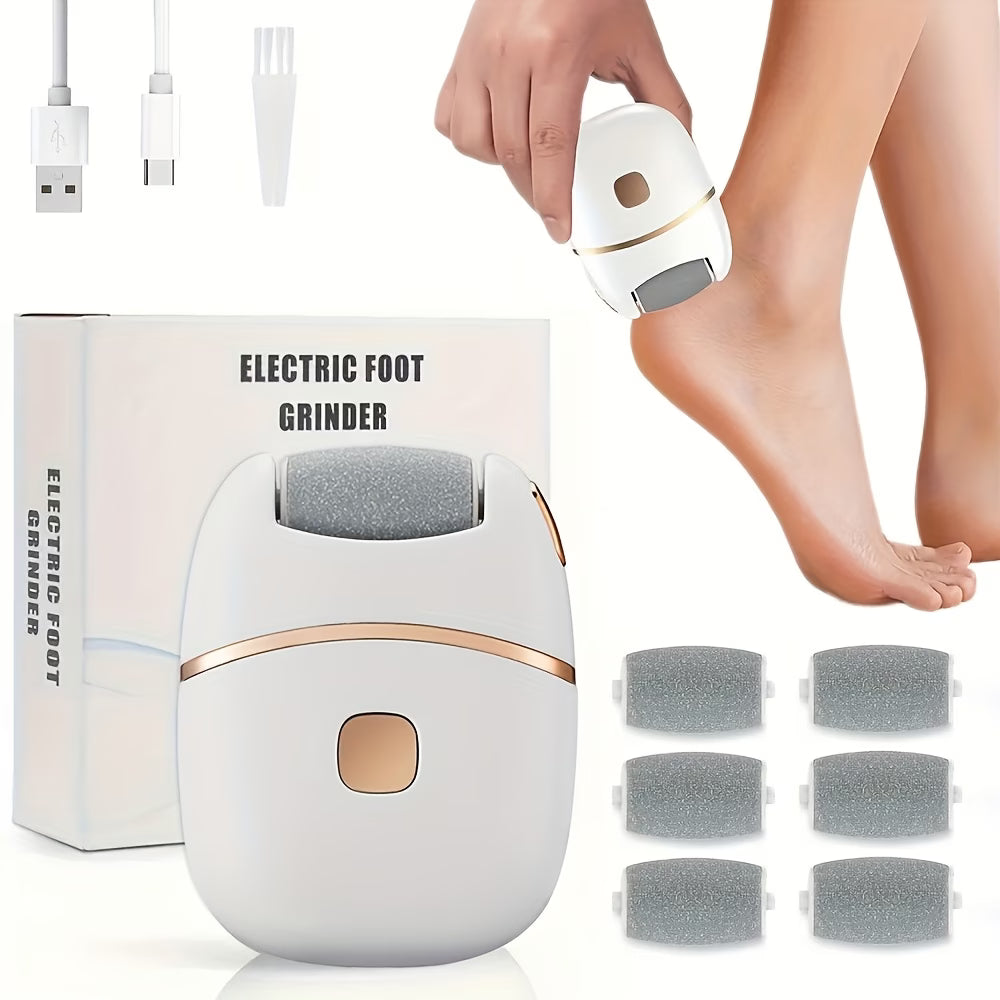 Electric Foot Callus Remover – Rechargeable Pedicure Device with Multiple Heads