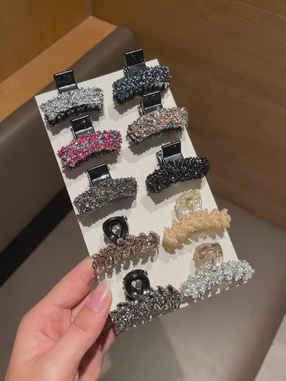 Elegant Hair Claw Clip Set – Sparkling Crystal Hair Accessories