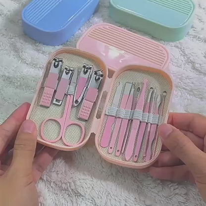 Professional Nail Care Set – Complete Manicure & Pedicure Kit with Travel Case